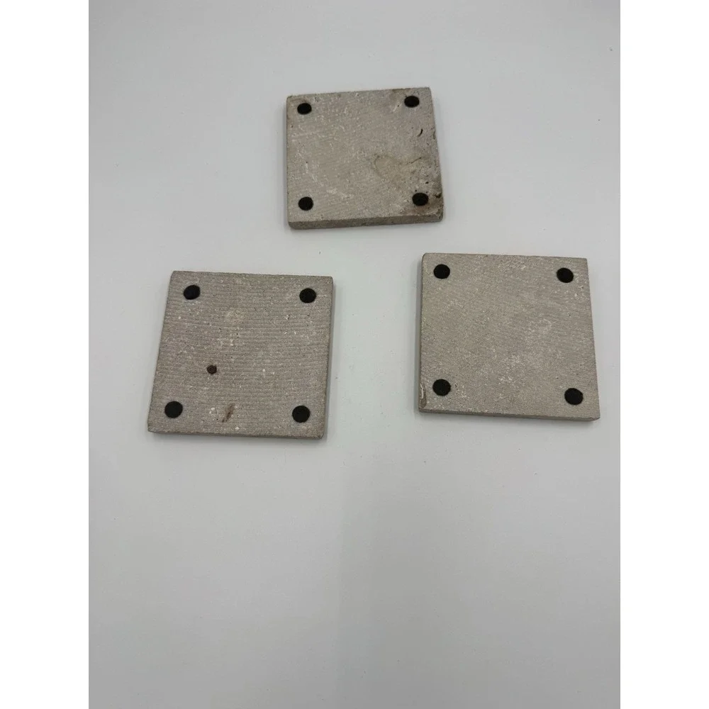 Set Of 3 Stone Coasters With Butterflies